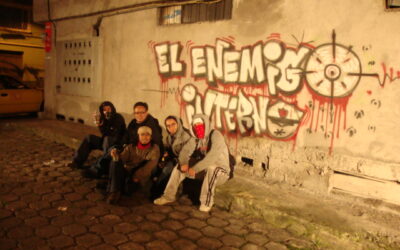 Primer Mural de la película, grafiteado en el barrio La Colmena. Gratitud a Marvin y Omar De La Guerra