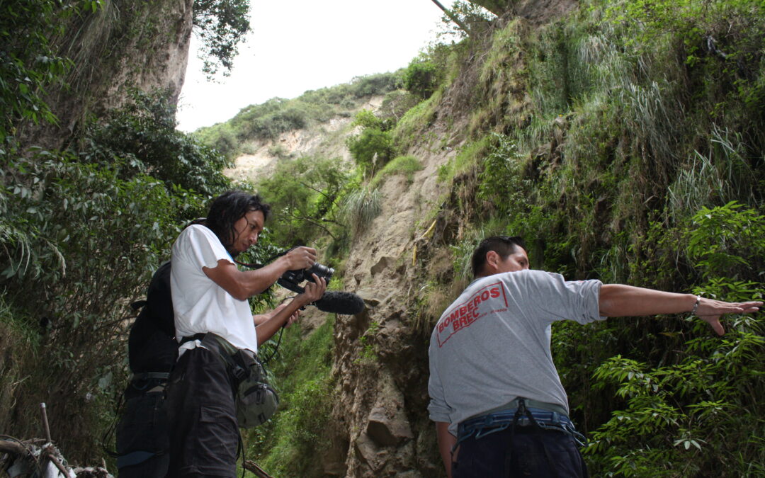 Rodaje en la quebrada de Zámbiza